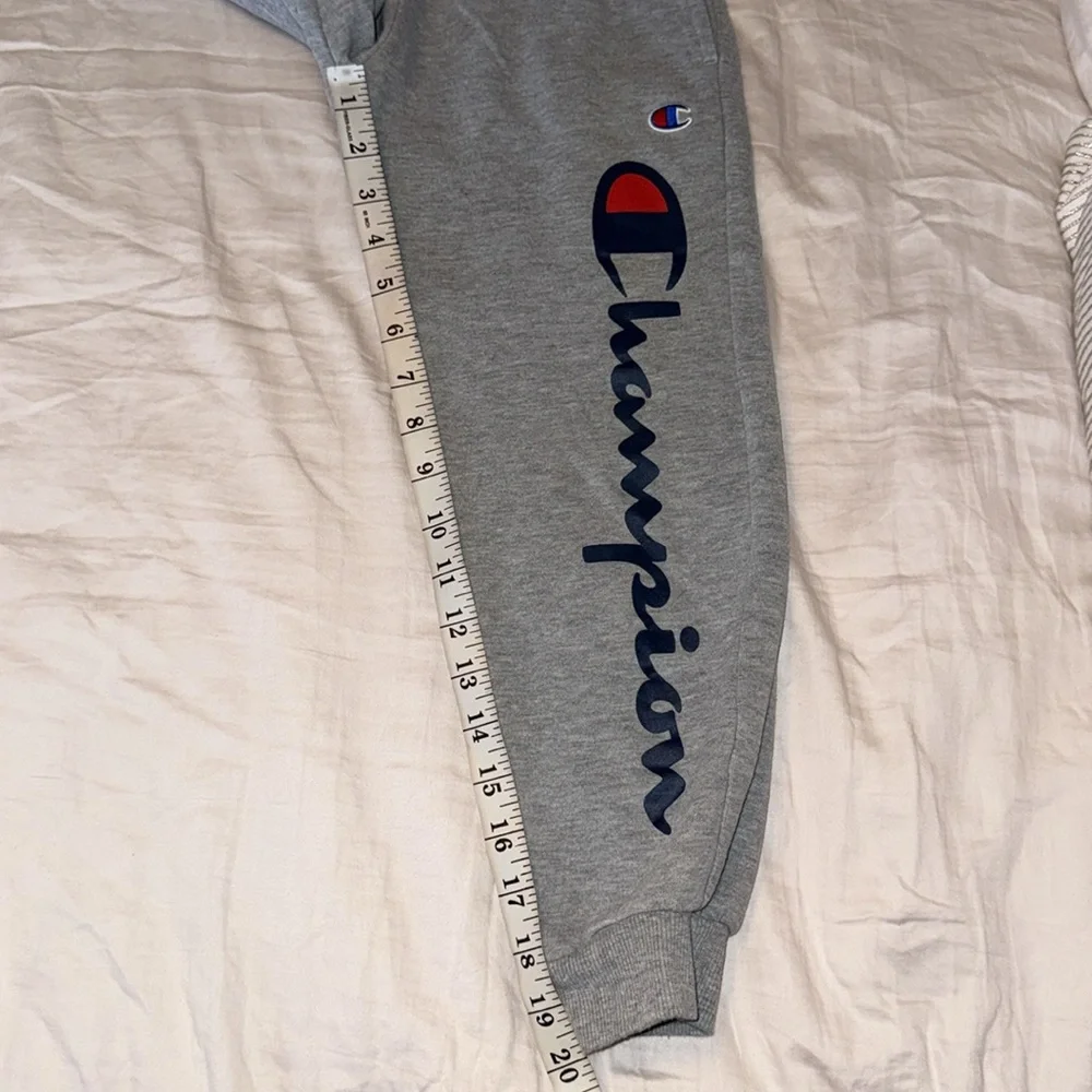 Champion Grey Logo Sweatpants Kids Size S